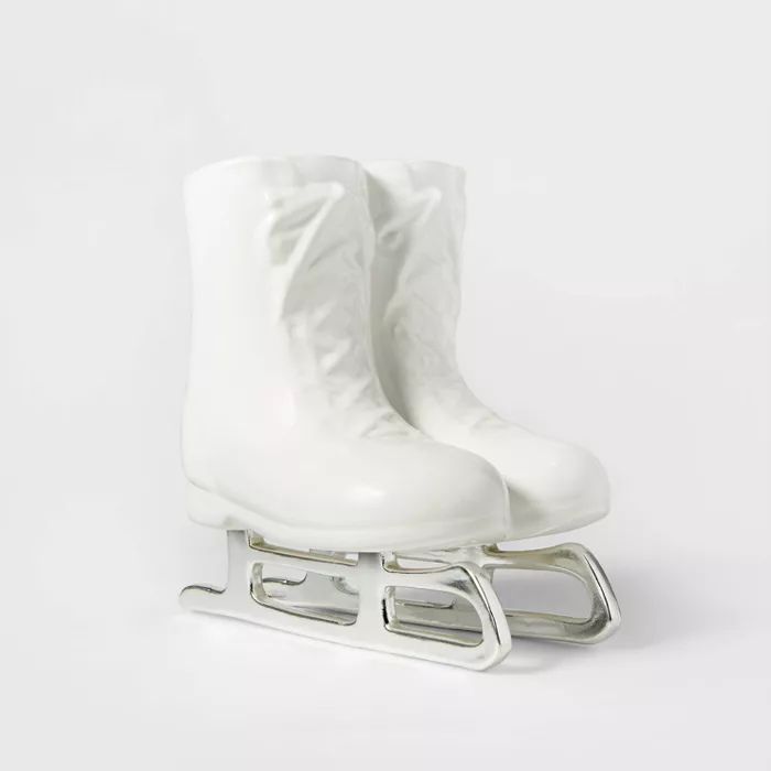 Ceramic Standing Ice Skates Decorative Figurine White - Wondershop&#8482; | Target