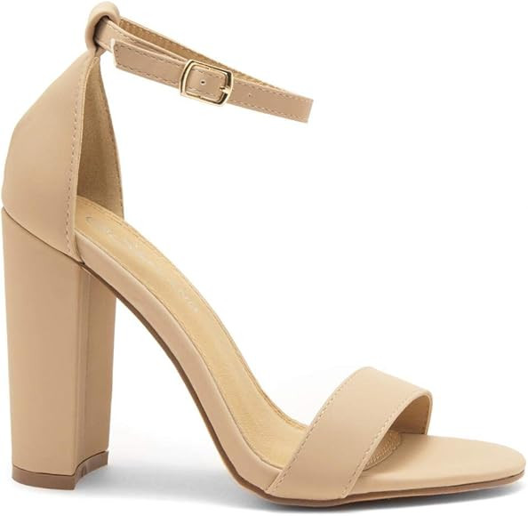 Rosemmina Womens Open Toe Ankle Strap Chunky Block High Heel Dress Party Pump Sandals | Amazon (US)