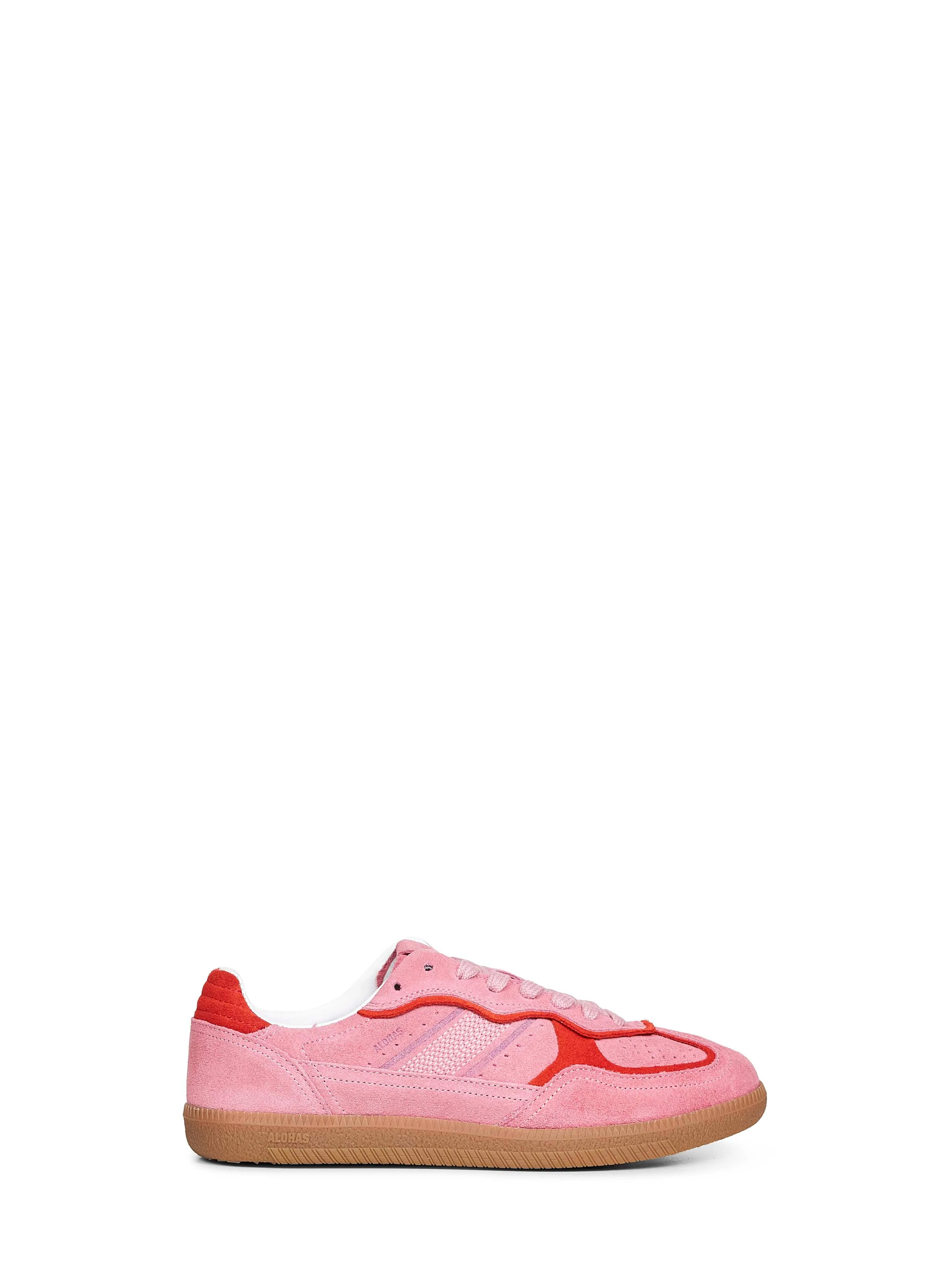 Alohas Suede with Topstitched Details Sneaker — Pink - 39 | Italist Inc.