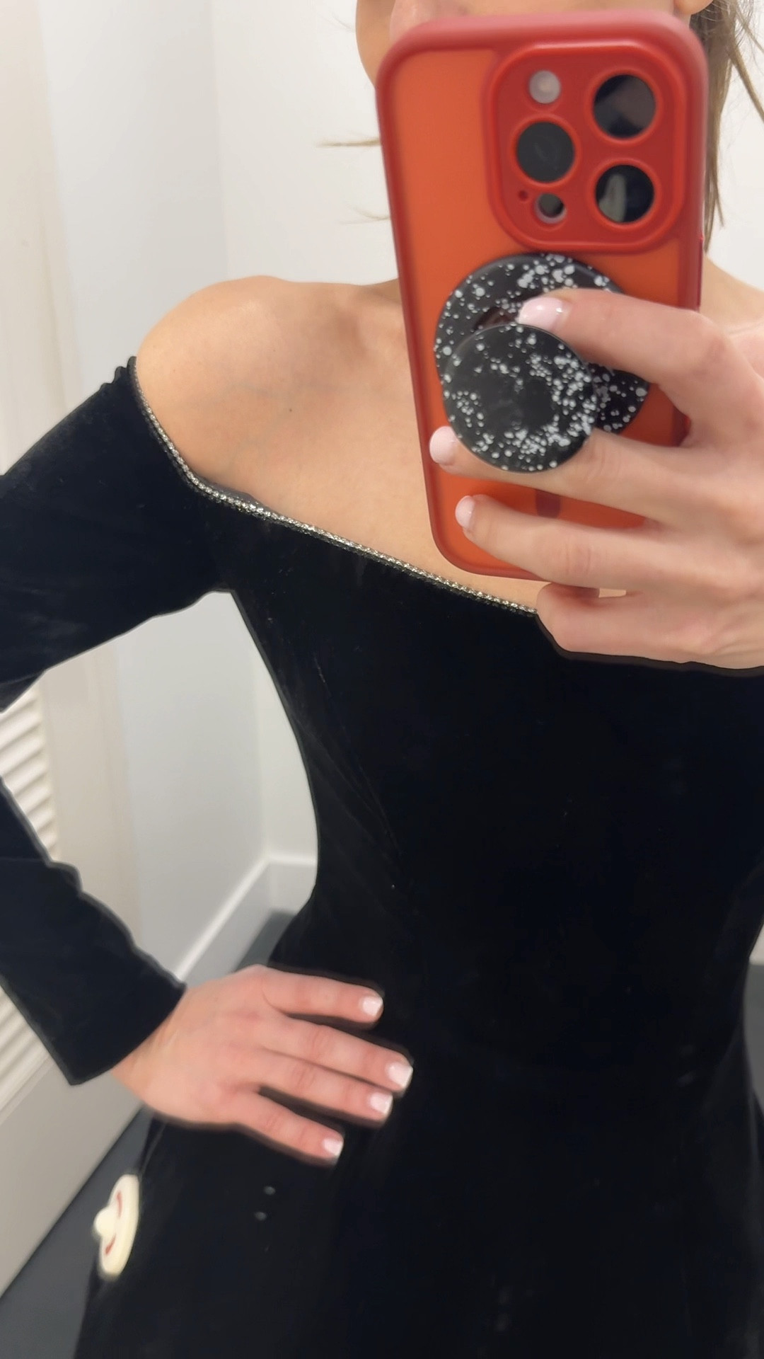 ON SALE!! less than $50! Perfect little black dress! 
Gives you an hour glass figure and the rhinestone detailing at the top is classy and chic
I would style it with sheer black tights or bare skin

#lbd #littleblackdress #ootd #party #datenight #fashion 

#LTKStyleTip #LTKSaleAlert #LTKParties