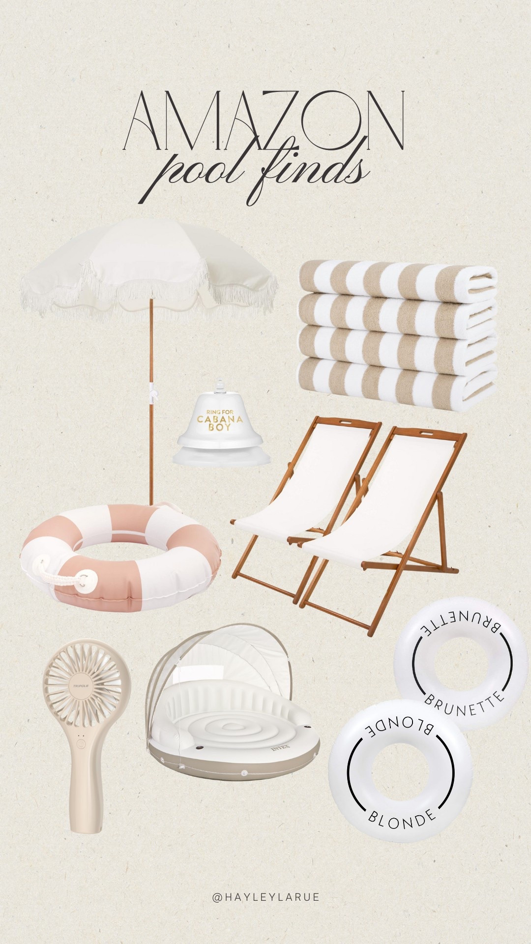 Summer pool finds • Amazon finds • chic backyard • beach umbrella • neutral towels • striped towels • cute pool findss

#LTKHome #LTKSummerEdit