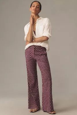 The Naomi Linen Wide-Leg Flare Pants by Maeve | Anthropologie (US)