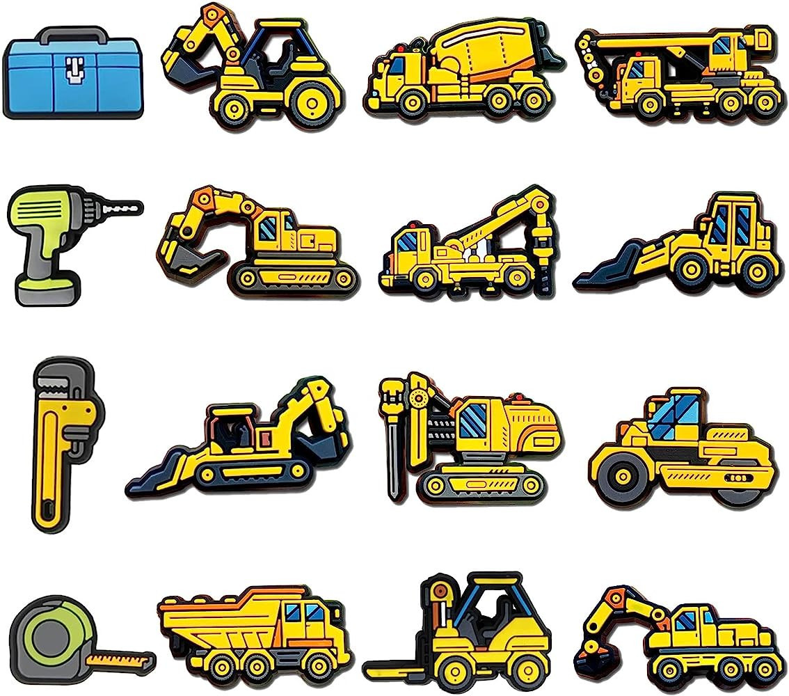 QUOEULT Excavator Engineering Truck Shoe Charms Shoe Decoration Charms for Kids Boys Girls, Const... | Amazon (US)