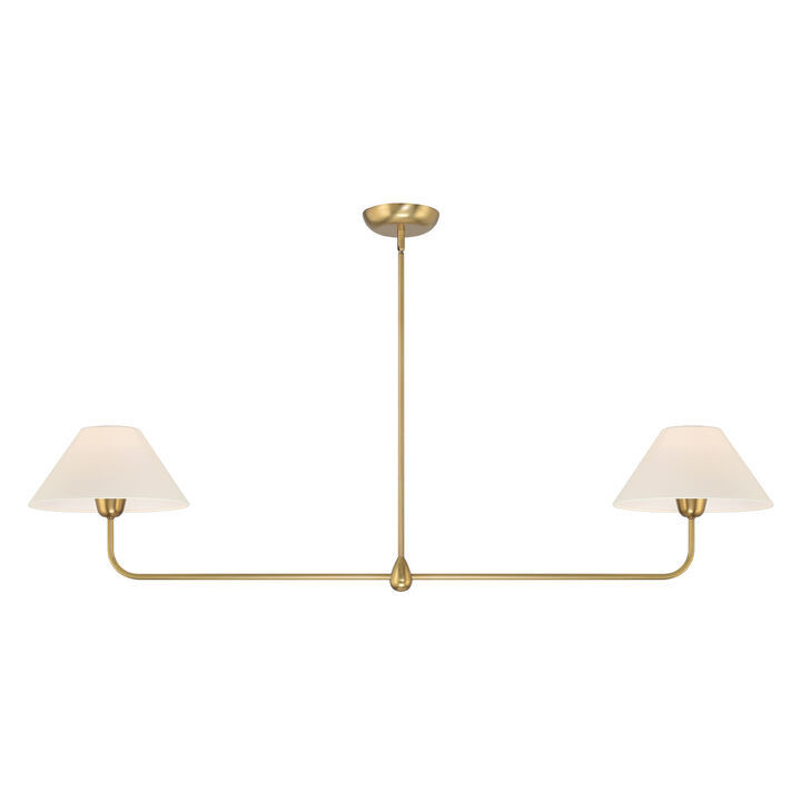 Holden 2 Shade Linear Pendant, Aged Brass | Lights.com