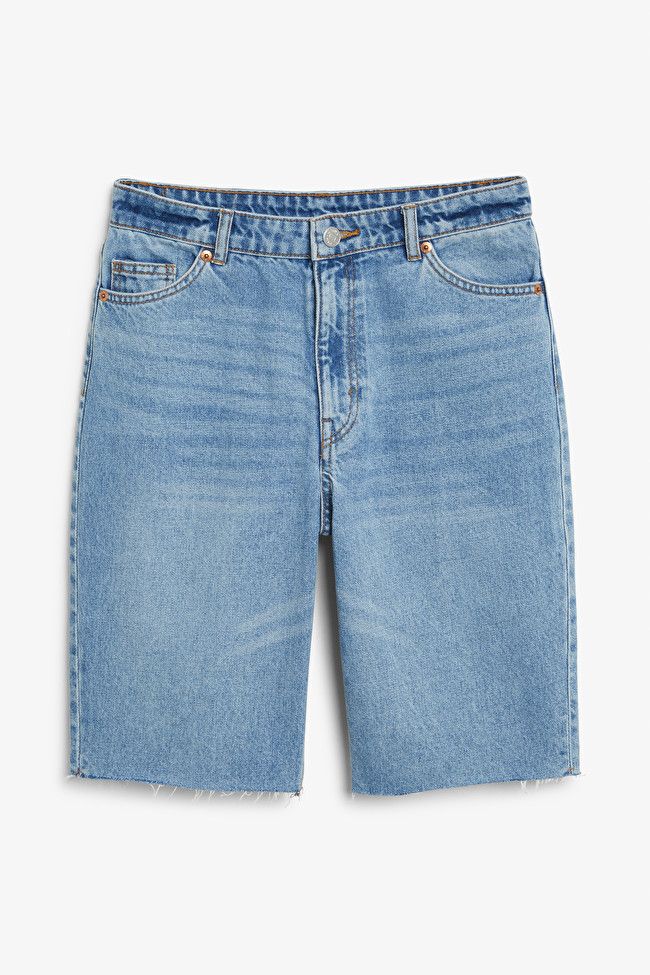 High-waist denim shorts | Monki