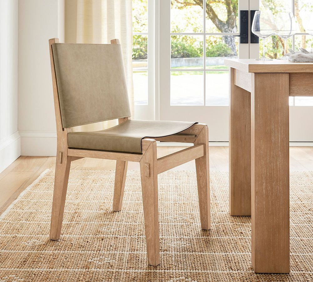 Noe Leather Sling Dining Chair | Pottery Barn (US)