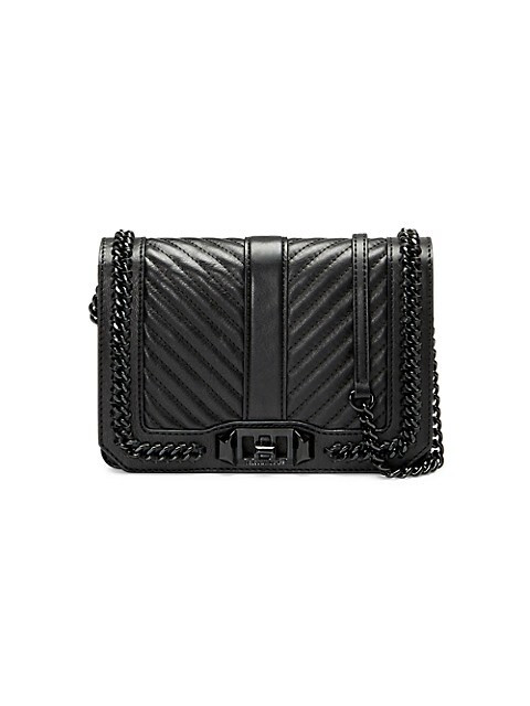 Small Love Chevron Quilted Leather Crossbody Bag | Saks Fifth Avenue