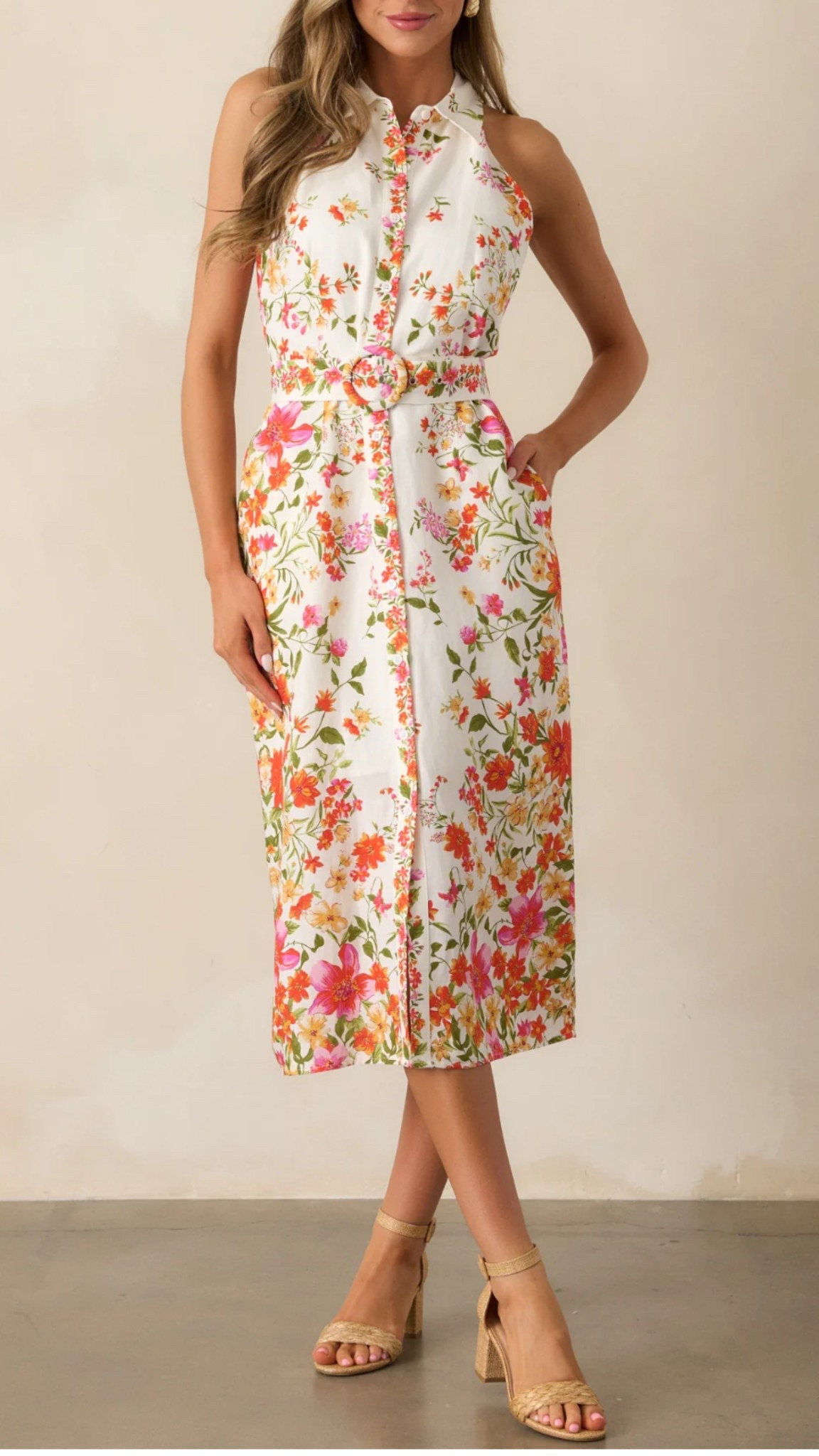 GARDEN GIRL IVORY FLORAL BUTTON FRONT MIDI DRESS from Reddress!

#LTKStyleTip #LTKBeauty #LTKSpringSale