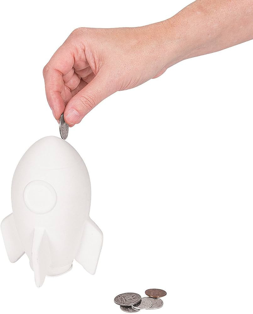 Do It Yourself Ceramic Rocket Ship Bank 1 Dz - Crafts for Kids and Fun Home Activities | Amazon (US)