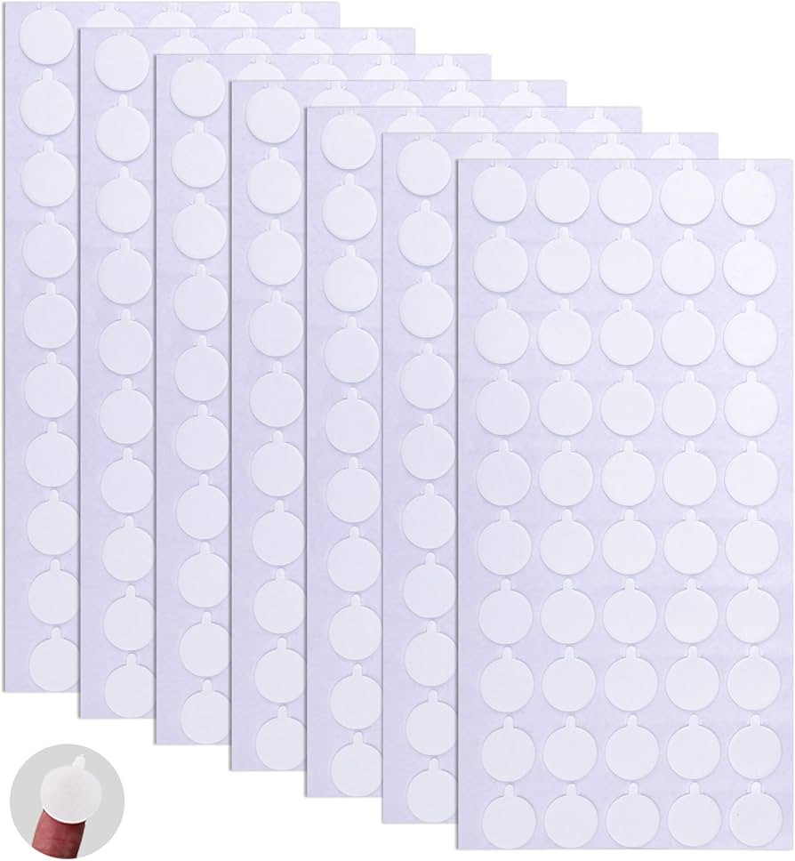 BUSOHA 350 PCS Double Sided Adhesive Dots, 20mm New Clear Removable Sticky Adhesive Putty,Round S... | Amazon (US)