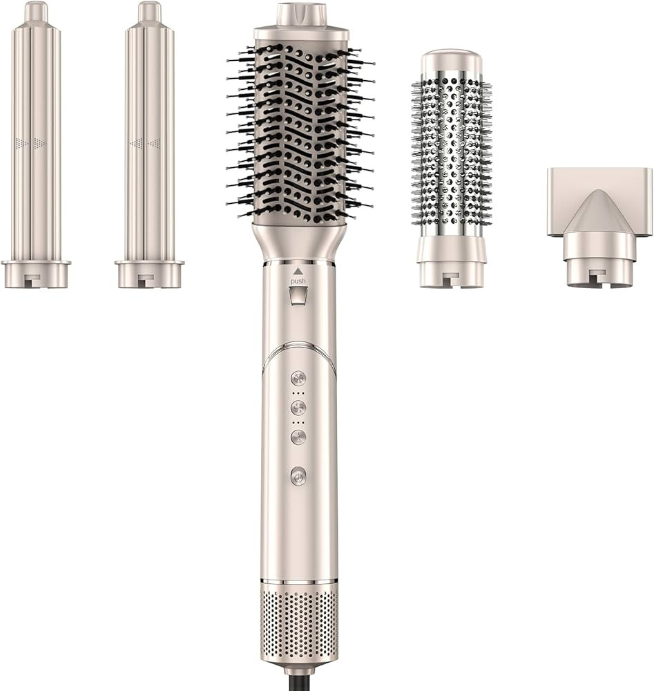 Hair Dryer Brush, Powerful 5 in 1 Hair Blow Dryer with 110,000 RPM High-Speed Negative Ionic Auto... | Amazon (US)