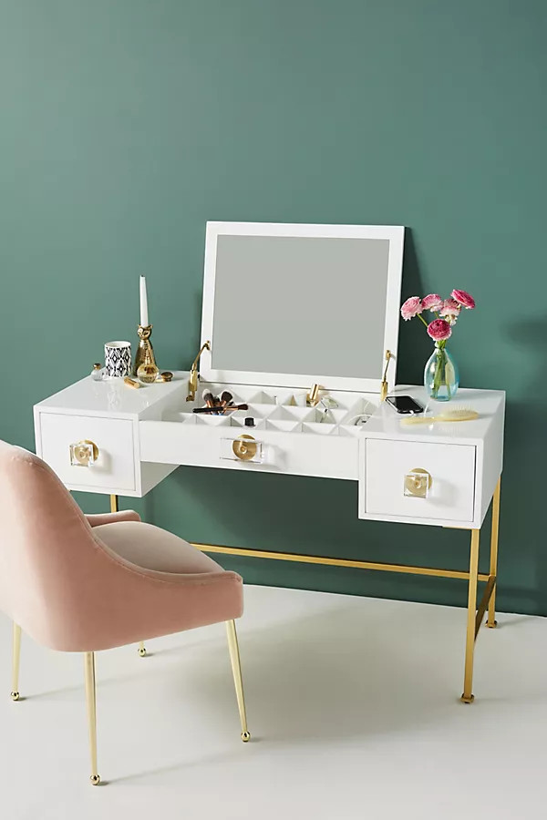 Lacquered Regency Makeup Vanity | Anthropologie (US)