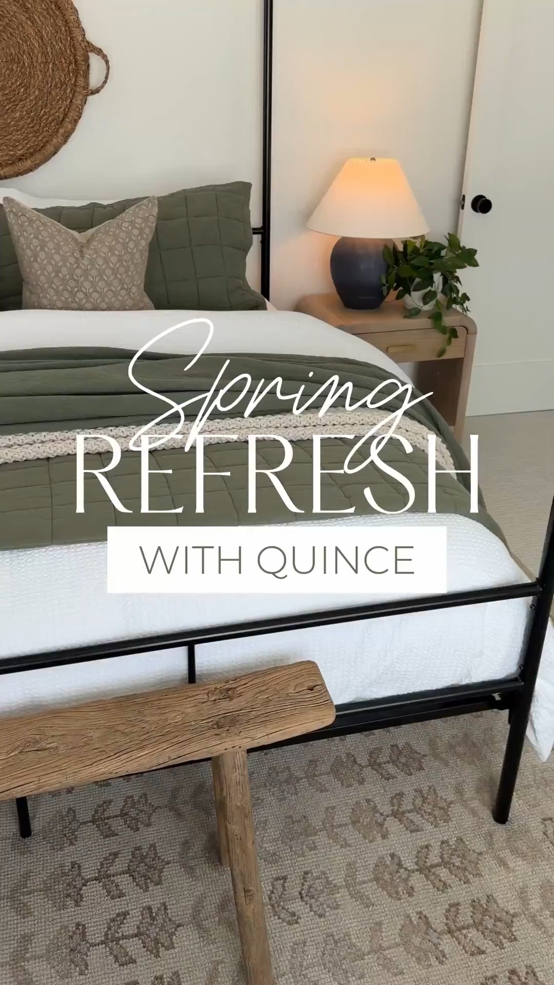 When the seasons change, one of the easiest ways I like to refresh our home is with bedding. For spring I wanted the room to feel lighter, softer, and a little more airy while still keeping that calm, layered look I love. These Quince basics make it so easy to create that elevated, hotel-like bed without overcomplicating the space.
I focused on breathable layers, soft textures, and neutral tones that keep the room feeling relaxed but still polished. The mix of lightweight bedding and simple styling makes the whole bedroom feel refreshed and ready for a new season.
Pro tip: Try layering a lightweight coverlet with a soft throw or blanket draped across the corner of the bed. It adds dimension and gives that effortless, styled look that instantly makes the space feel finished.


#LTKmomlife #LTKHome #LTKmorningroutine