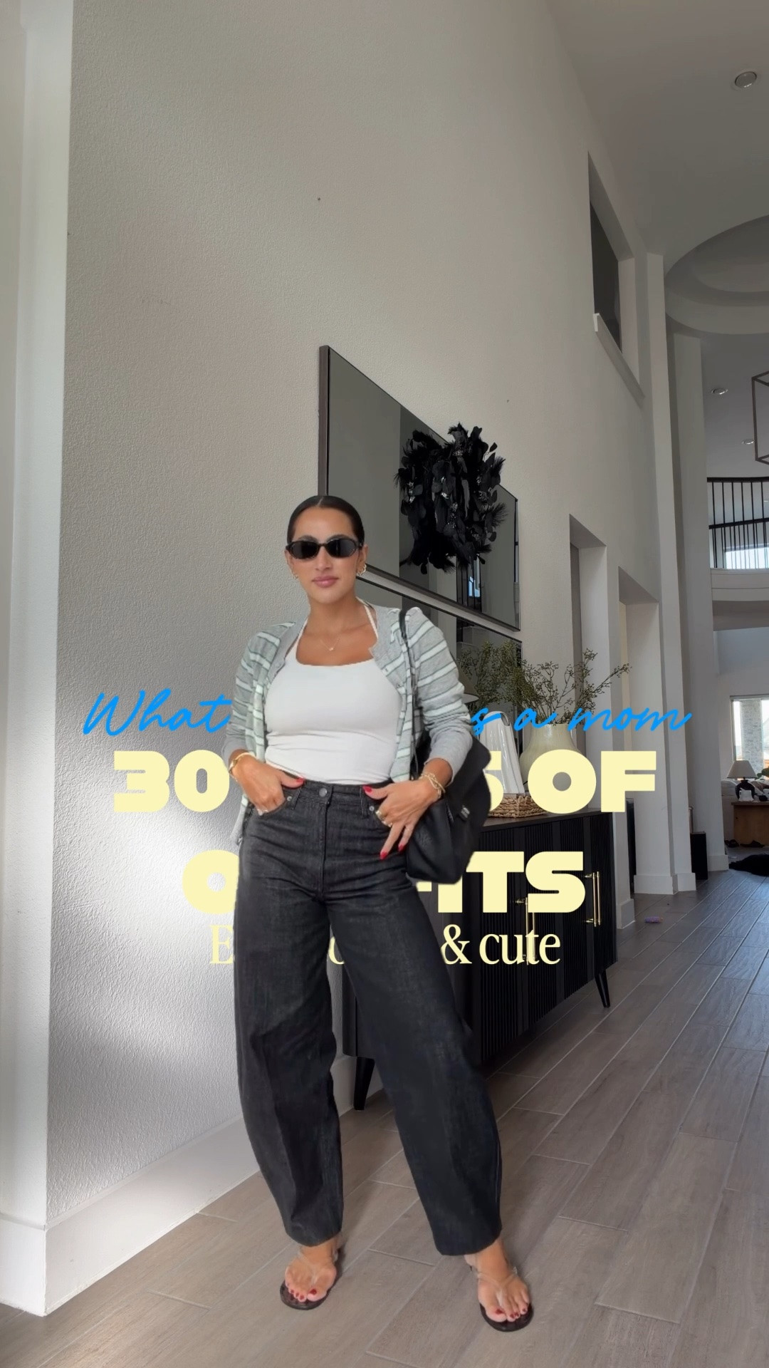 Casual outfit of the day. Jeans side 0 tank small, cardigan small #casualoutfits 

Fall transition outfits, Zara jeans, petite style

#LTKSeasonal #LTKootd