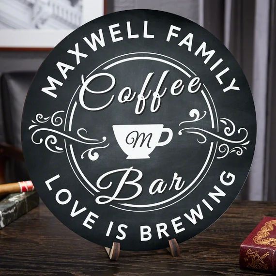 Love Is Brewing Personalized Coffee Bar Sign  Custom Gift for | Etsy | Etsy (US)