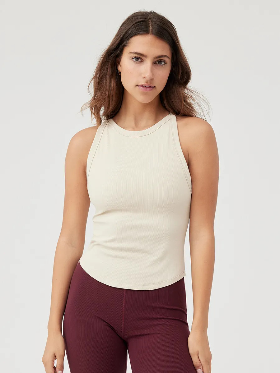 SuperForm™ Rib High Neck TankA Heart | Outdoor Voices