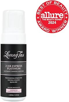 Loving Tan Platinum 2 HR Express Self Tanning Mousse, Darkest Shade Yet - Streak Free, Profession... | Amazon (US)