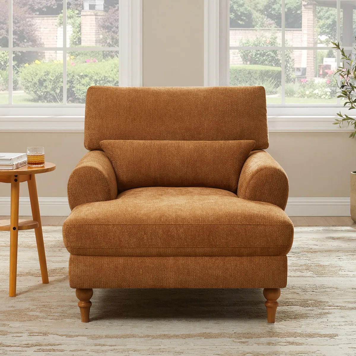 Jazier Upholstered Chaise Lounge with Adjustable Backrest | Wayfair North America