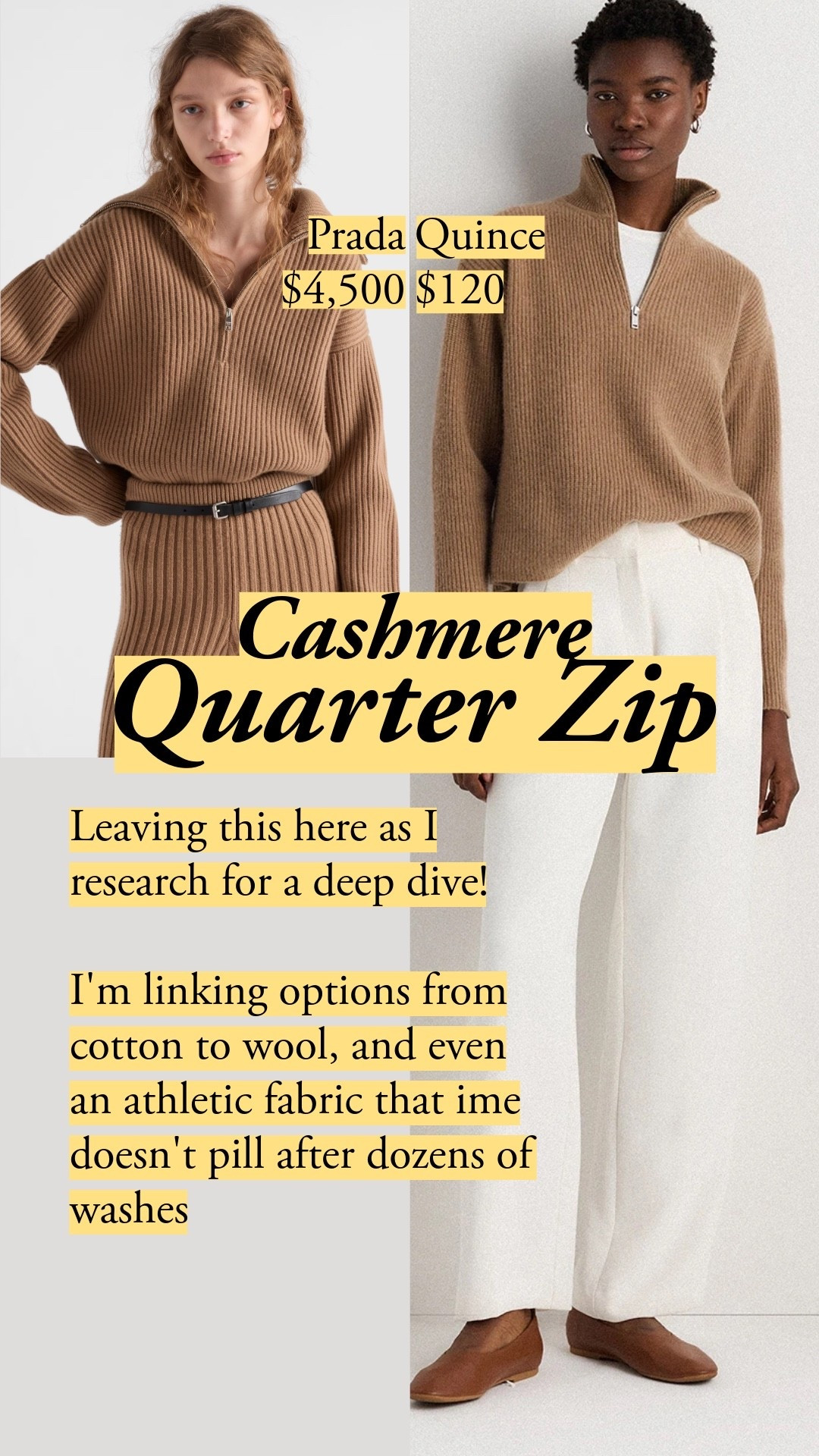 Quarter zips from Quince's cashmere to Rhone's athletic fabric - I have other pieces in this material, and they look new after dozens of washes 🧶 J.Crew, American Giant, Almina Concept, COS, sweater, sweatshirt, minimalism, modern classic style, quiet luxury

#LTKWorkwear #LTKFindsUnder100 #LTKSeasonal