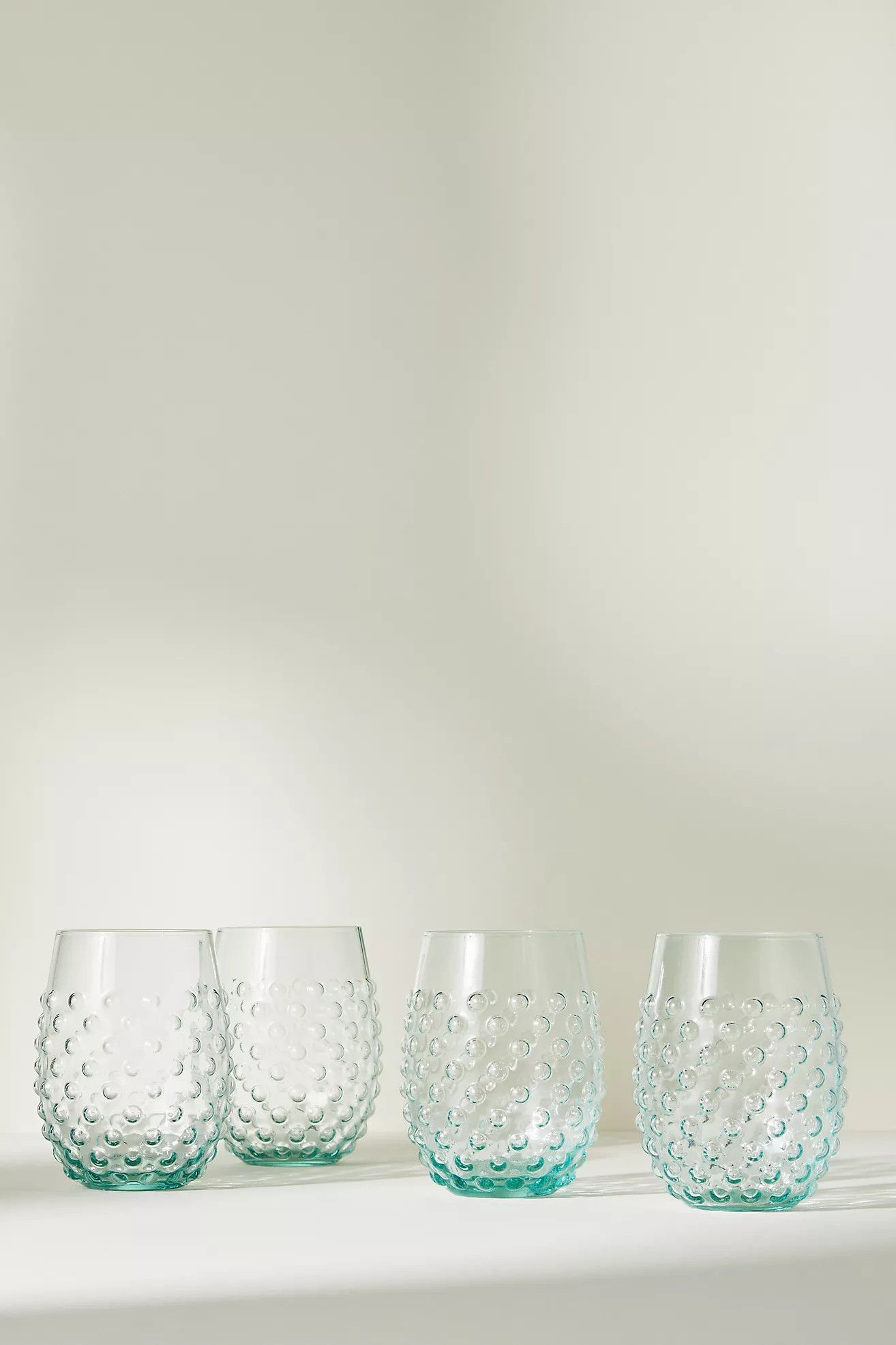 Eva Stemless Hobnail Wine Glasses, Set of 4 | Anthropologie (US)