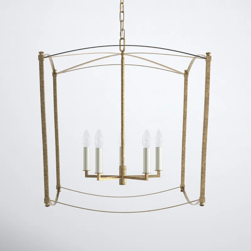 Olive 5 - Light Dimmable Lantern Geometric Chandelier | Wayfair North America