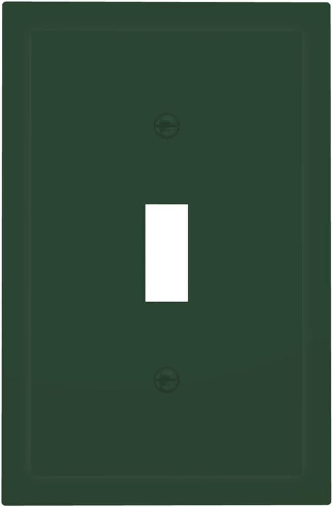 Light Switch Cover Plate Dark Green 1 Gang Wall Plate Cover Single Toggle Outlet Covers Decorativ... | Amazon (US)