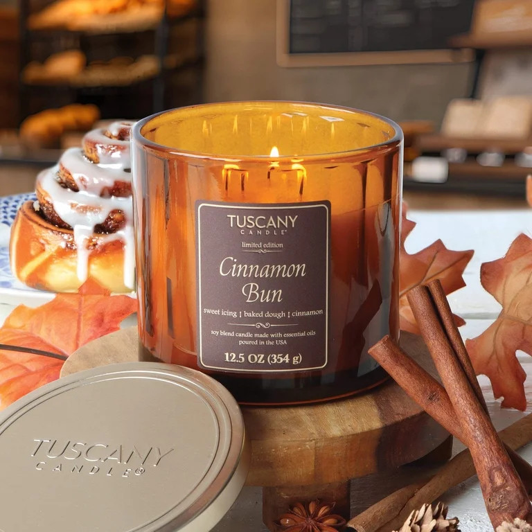 Cinnamon Bun: Icing  Dough Scented Fall Candle (12.5 oz) | Walmart (US)