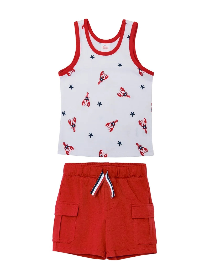 Way To Celebrate Toddler Boy Americana Tank and Short Set, 2 Pieces, Sizes 12M-5T - Walmart.com | Walmart (US)
