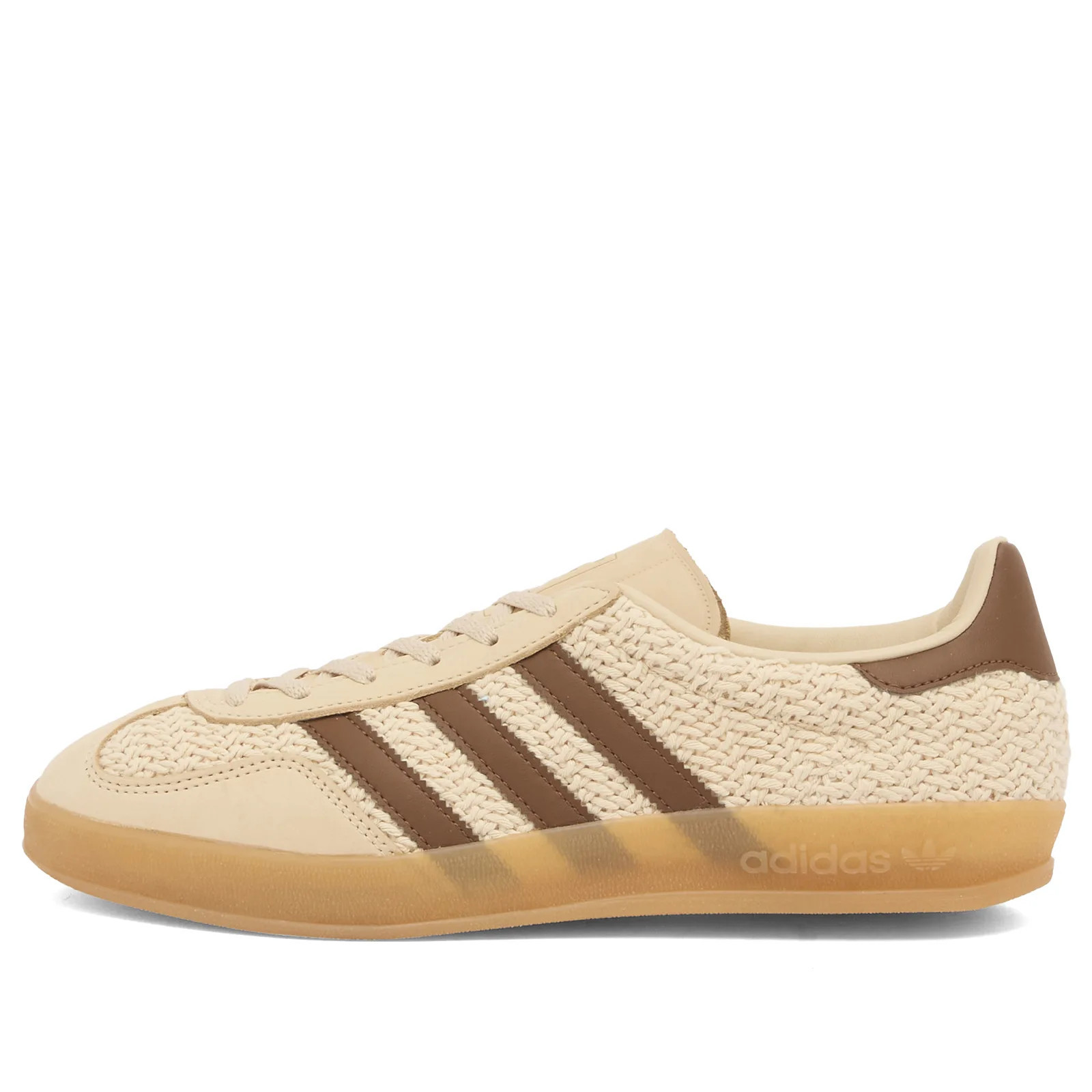 Adidas Women's Gazelle Indoor Sneaker in Sand Strata/Preloved Brown/Gum, Size UK 7.5 | END. Clothing