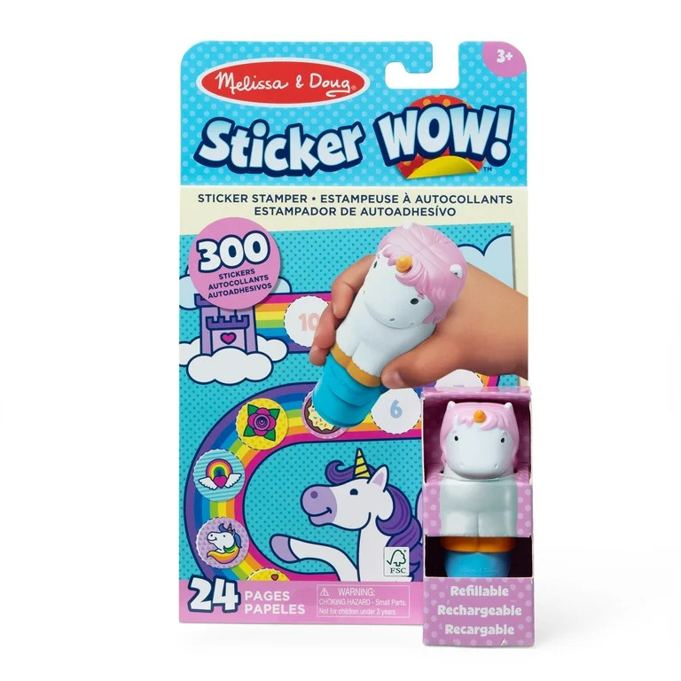 Melissa & Doug Wow! Sticker 24-Page Activity Pad with 300 Stickers and Stamper | Walmart (US)