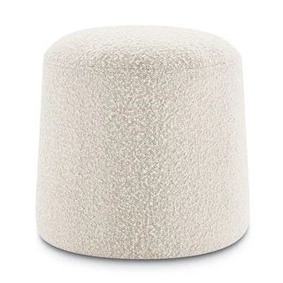 Poly and Bark Basel Ottoman in Crema White Boucle - Overstock - 35449390 | Bed Bath & Beyond