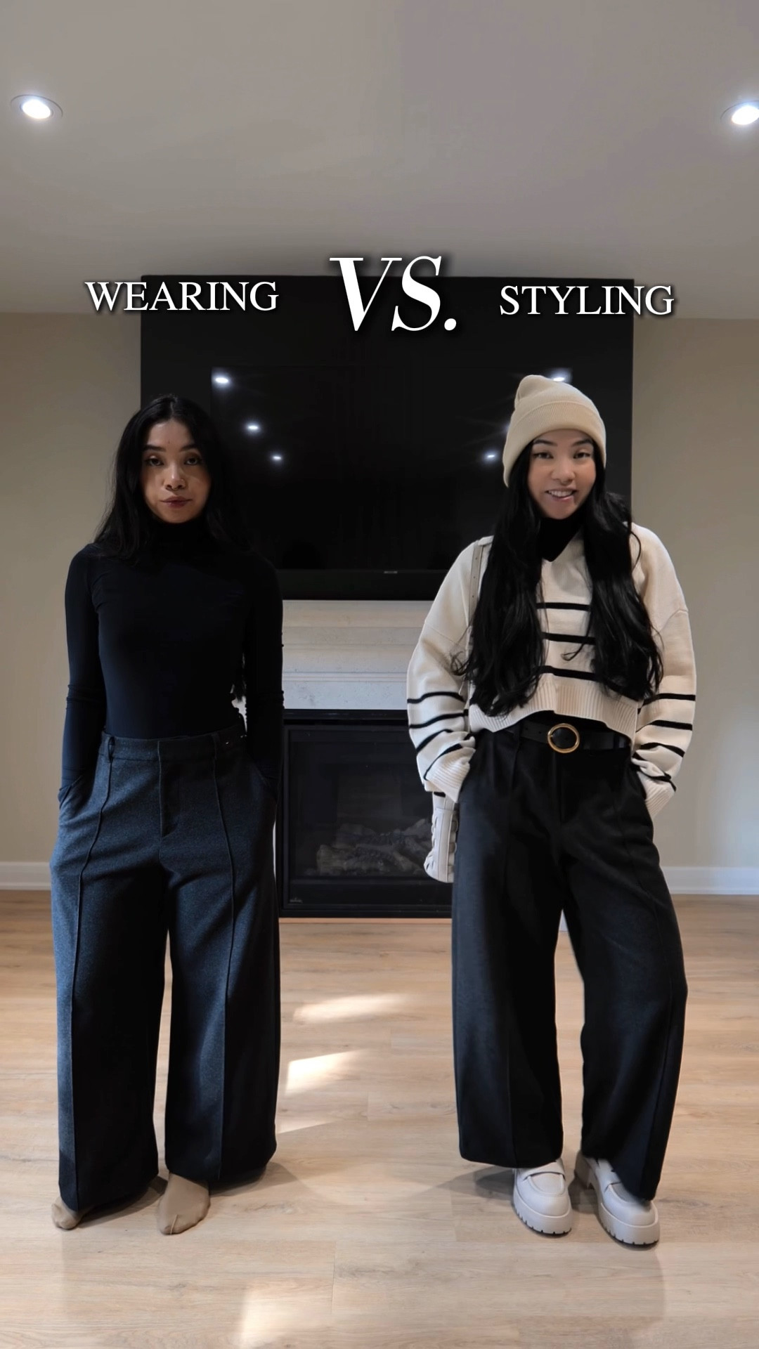 Turtleneck: Aritzia
Sweater: oak + fort
Pants: Uniqlo 
Shoes: time and tru
Belt: Aritzia
Hat: Temu
Bag: TIJN

#LTKStyleTip #LTKSaleAlert #LTKFindsUnder100