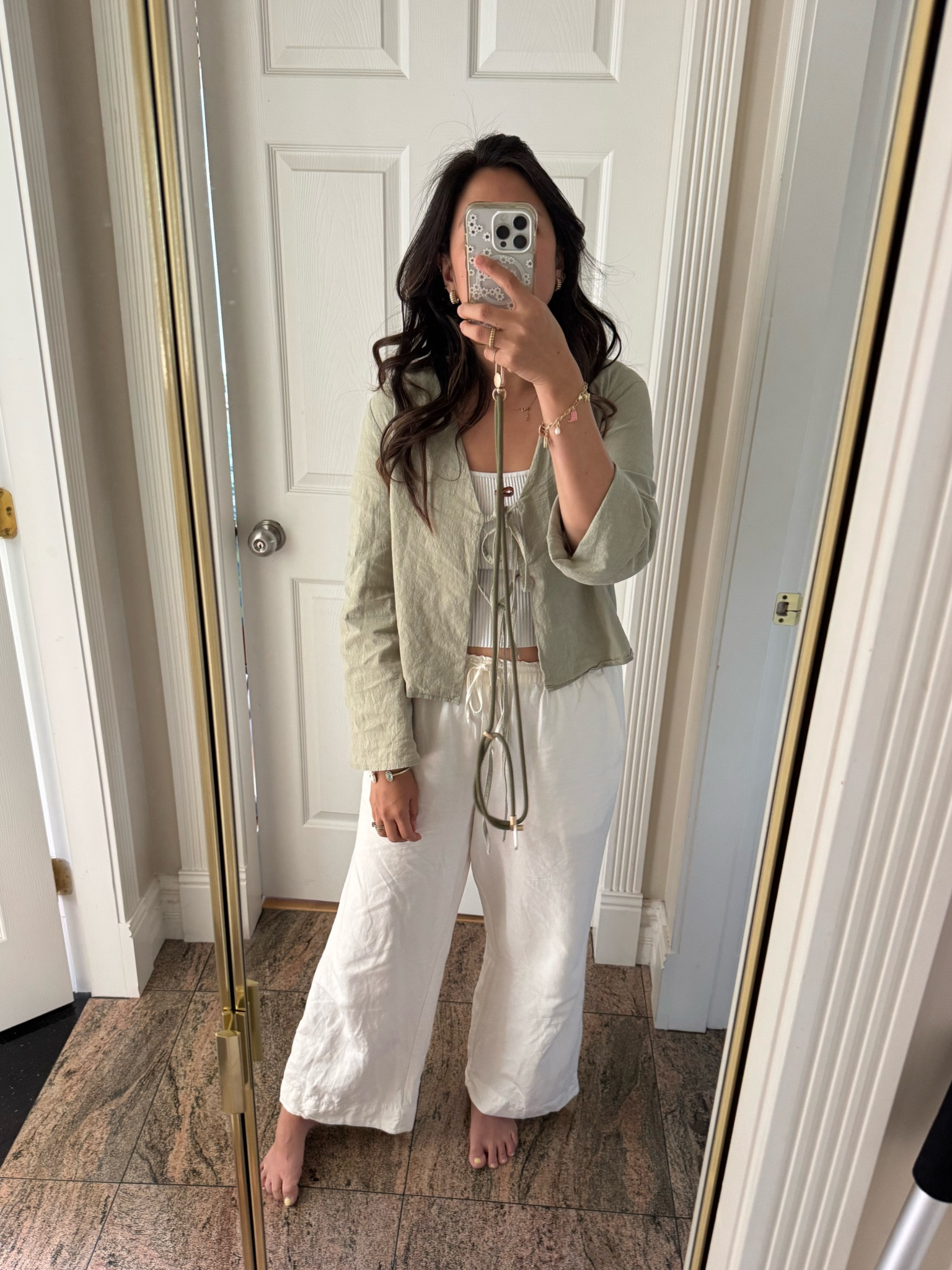 easy light summer fit with cropped linen pants 

Wearing size M in all items 

#LTKTravel #LTKSeasonal #LTKOver40