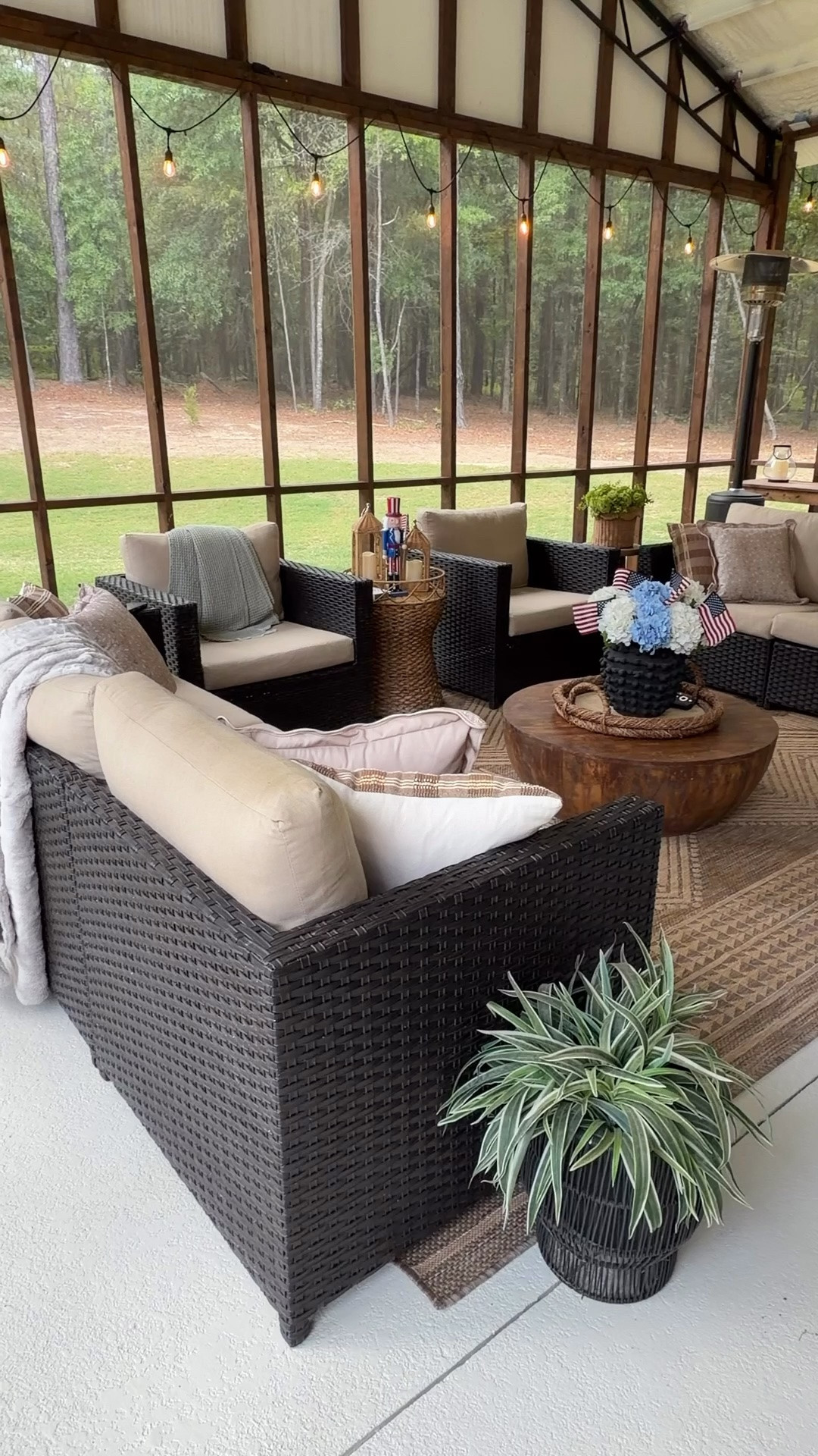 Here is where you will find us throughout the  Summer! This is our pool house and we enjoy it so much! Luckily my husband is quite handy, so he added a full sized bathroom to this space as well! We often just go and lay out here on the couches and watch our favorite shows. It’s so peaceful and my husband worked so hard on this space for us.