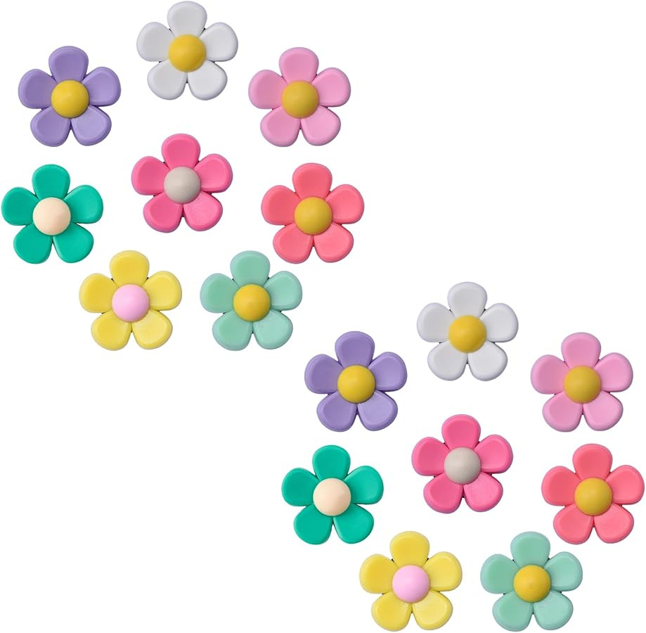 Flower Shoe Charms Cute Daisy Shoe Decoration Charm for Girls Women Party Favor Gifts | Amazon (US)
