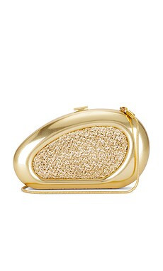 SIMKHAI Luna Raffia Oval Clutch in Natural from Revolve.com | Revolve Clothing (Global)