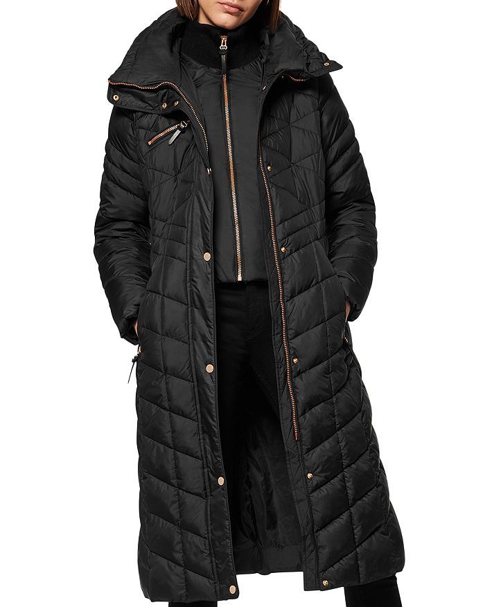 Diamond-Quilted Lacquer Puffer Coat | Bloomingdale's (US)