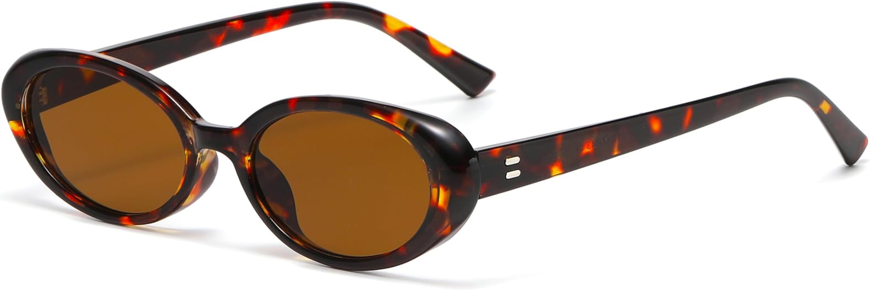 Breaksun Retro Oval Sunglasses for Women Men Fashion Small Oval Sunglasses 90s Vintage Shades | Amazon (US)