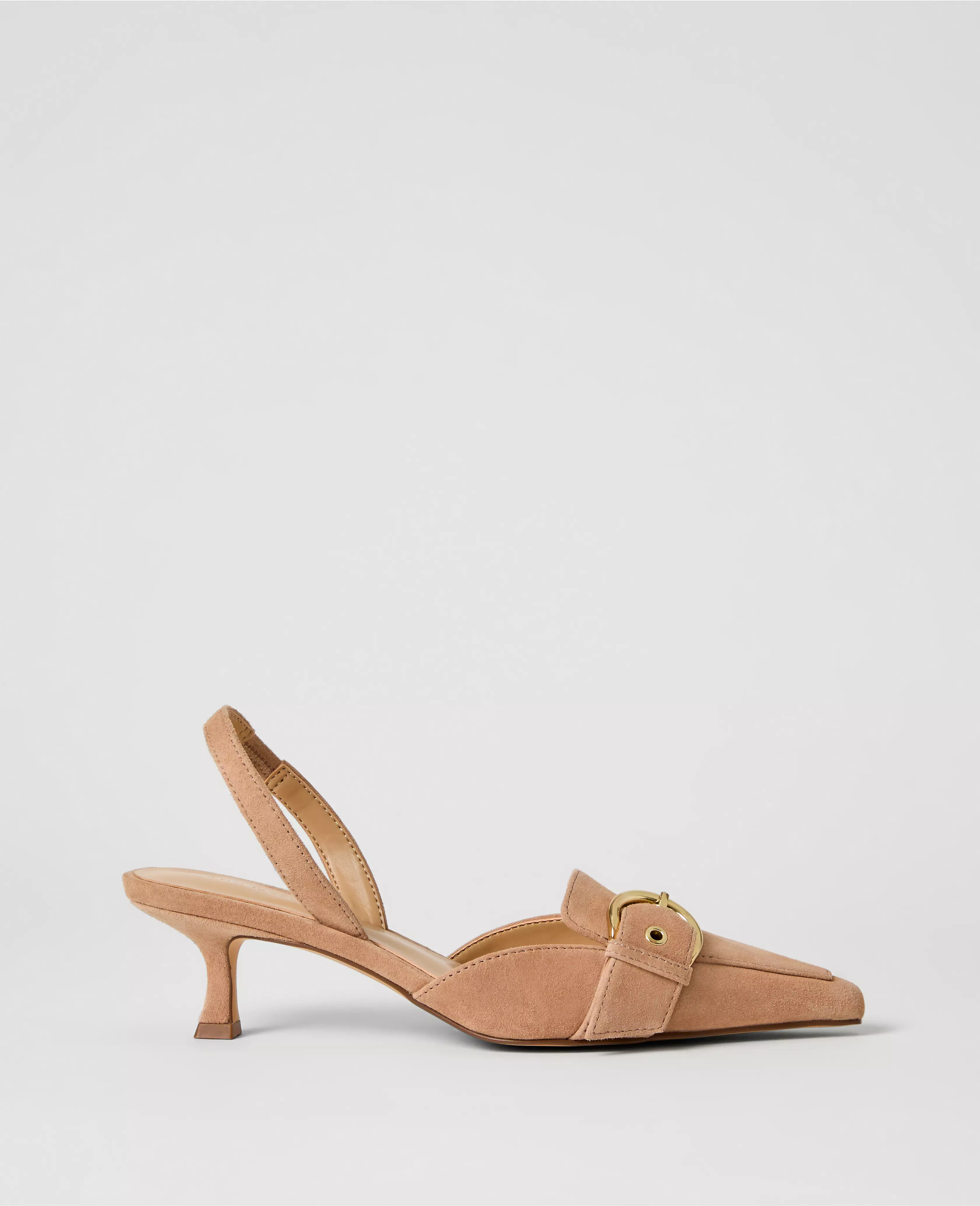 Suede Buckle Slingback Pump | Ann Taylor
