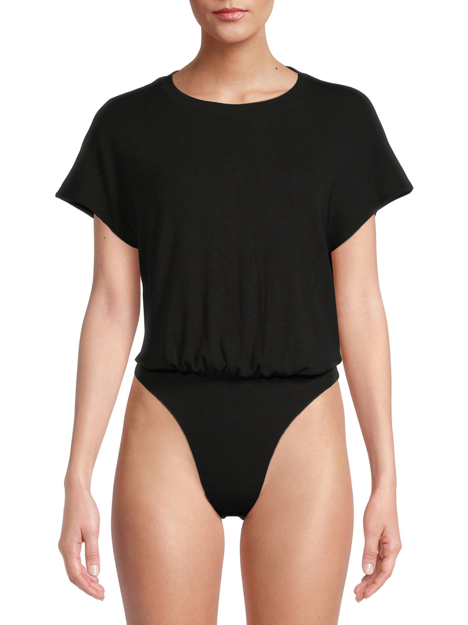 Time and Tru Women's Drop-Shoulder Bodysuit - Walmart.com | Walmart (US)