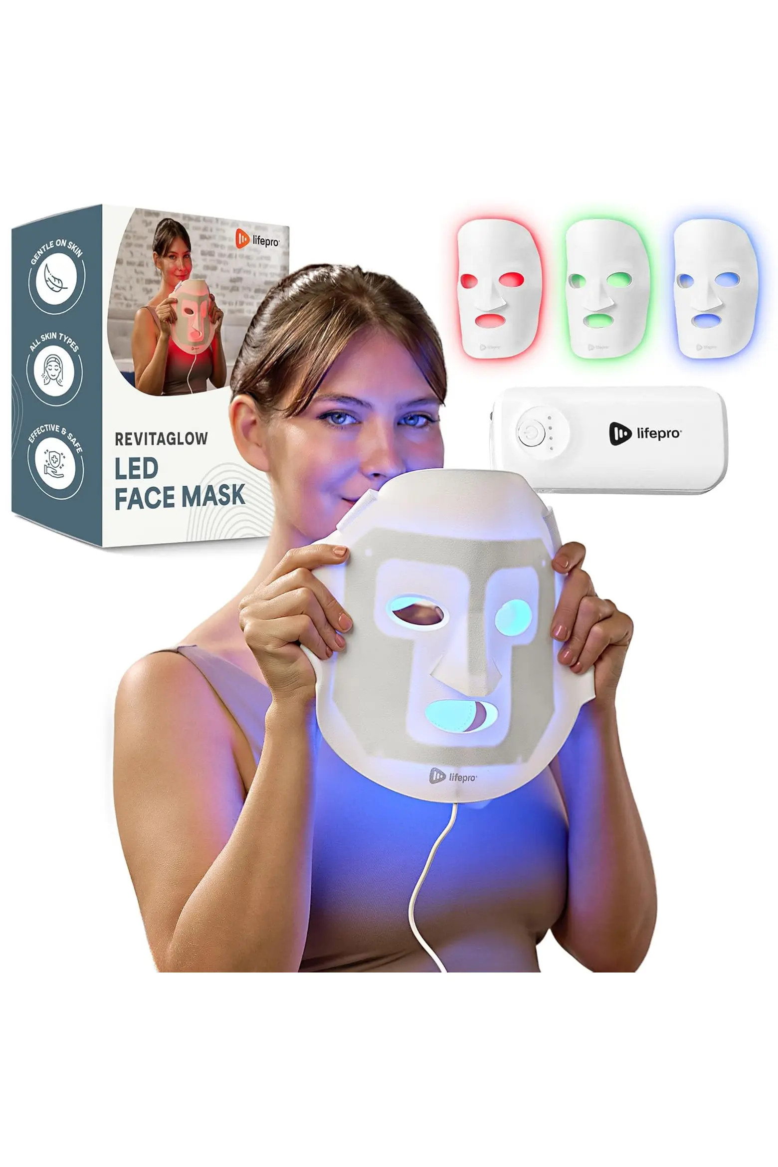 Silicone LED Face Mask Redlight therapy with RBG light Portable LED mask | Nordstrom | Nordstrom