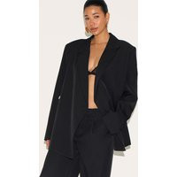 Black Tailored Woven Blazer | PrettyLittleThing US