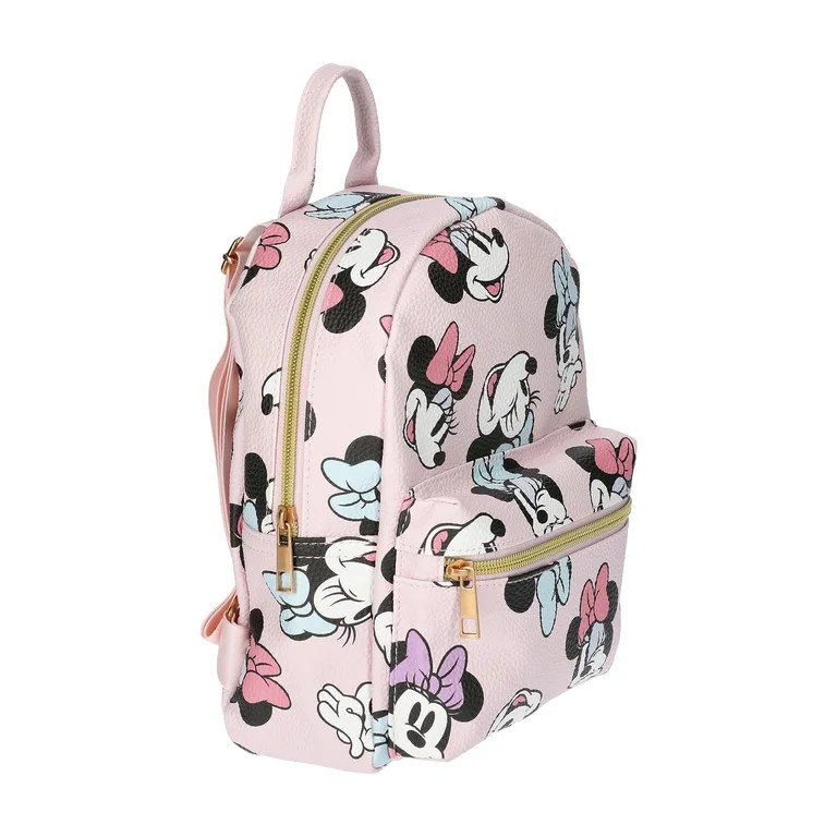 Minnie Mouse Girls Faux Leather Mini Backpack, Pink | Walmart (US)