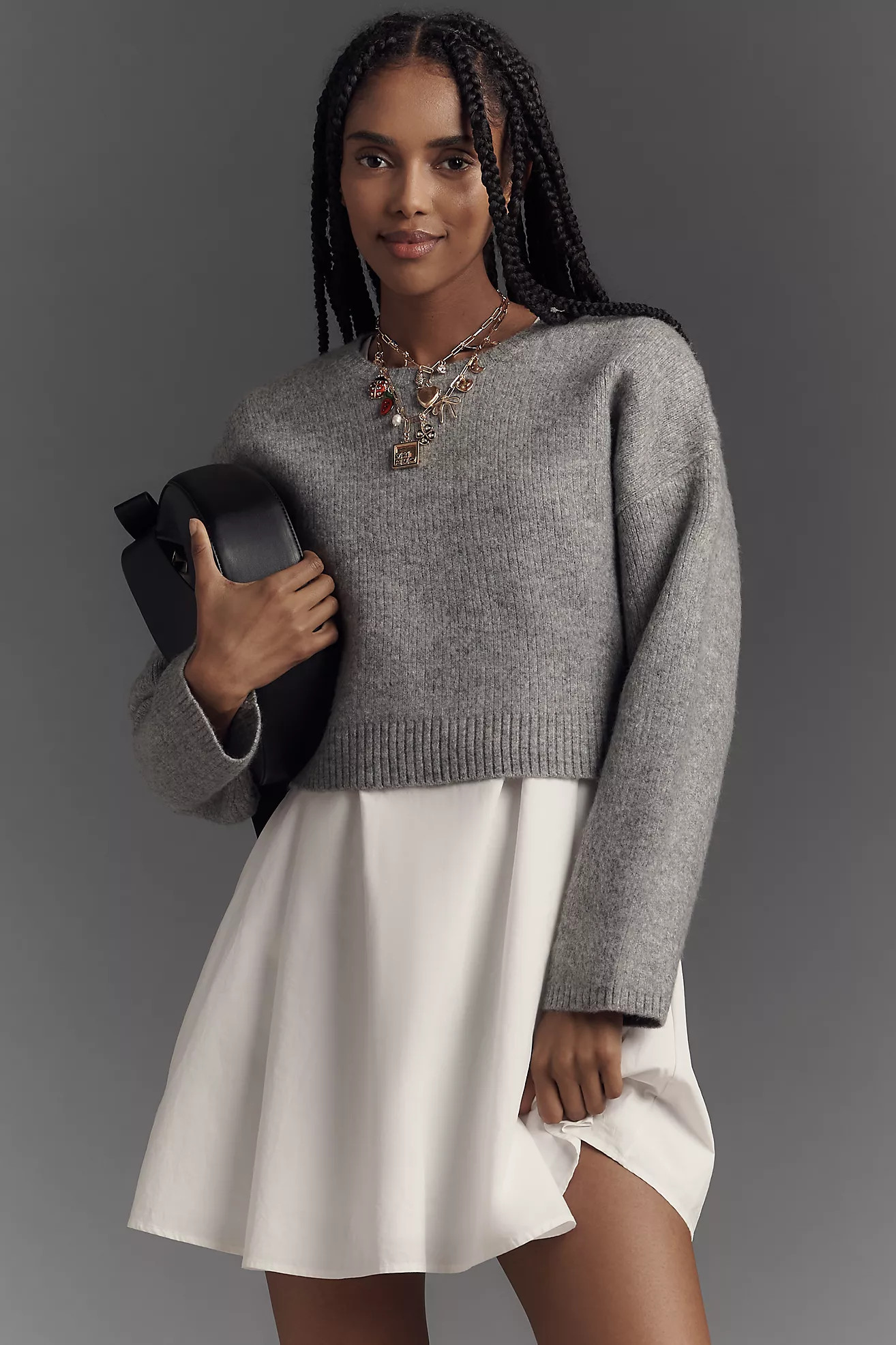 English Factory Tie-Back Twofer Sweater Dress | Anthropologie (US)