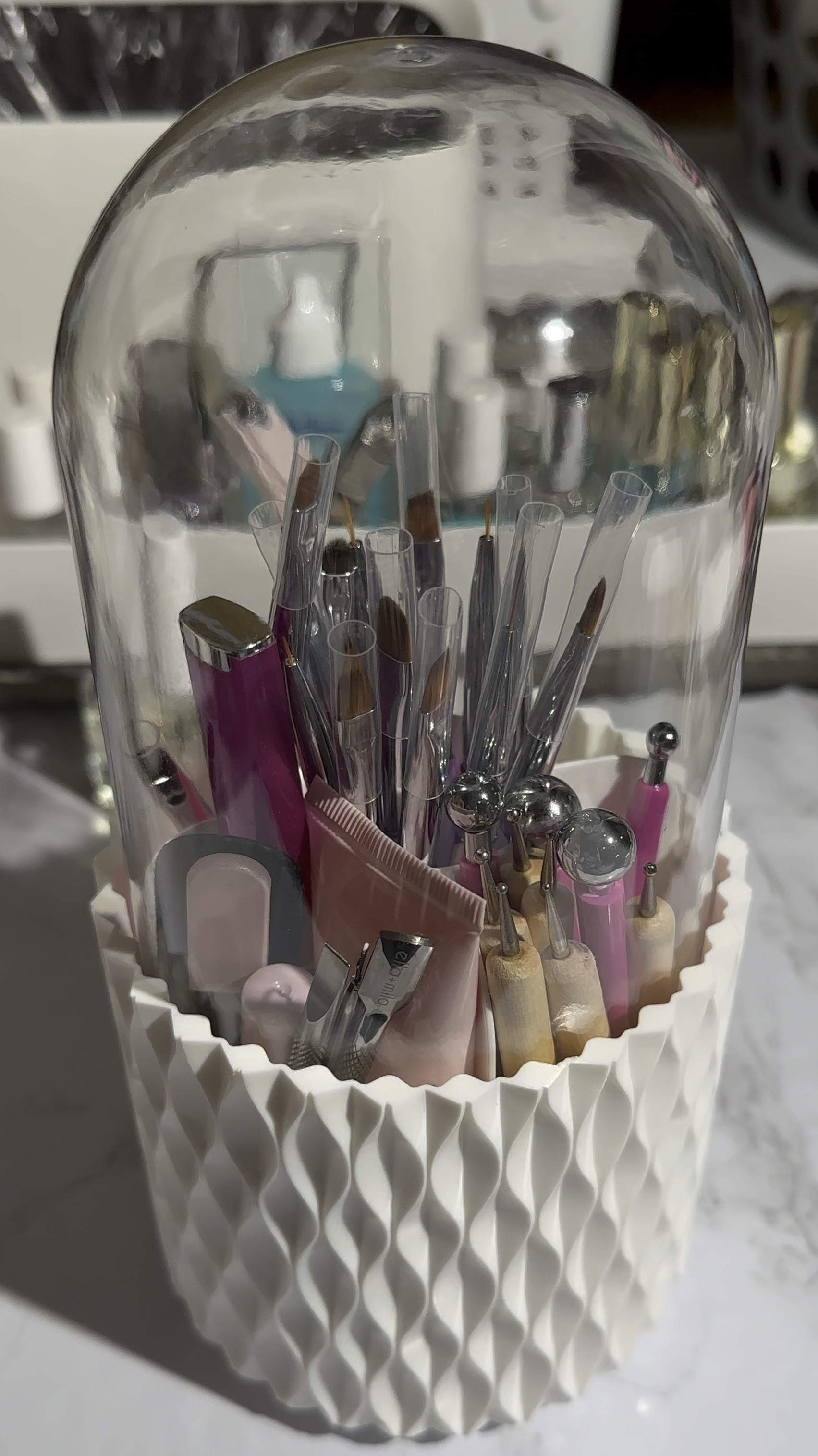 I love that this has a cover and spins! It’s a cute way to have everything in one spot and dust free! 👏 

#LTKFindsUnder50 #LTKBeauty #LTKStyleTip