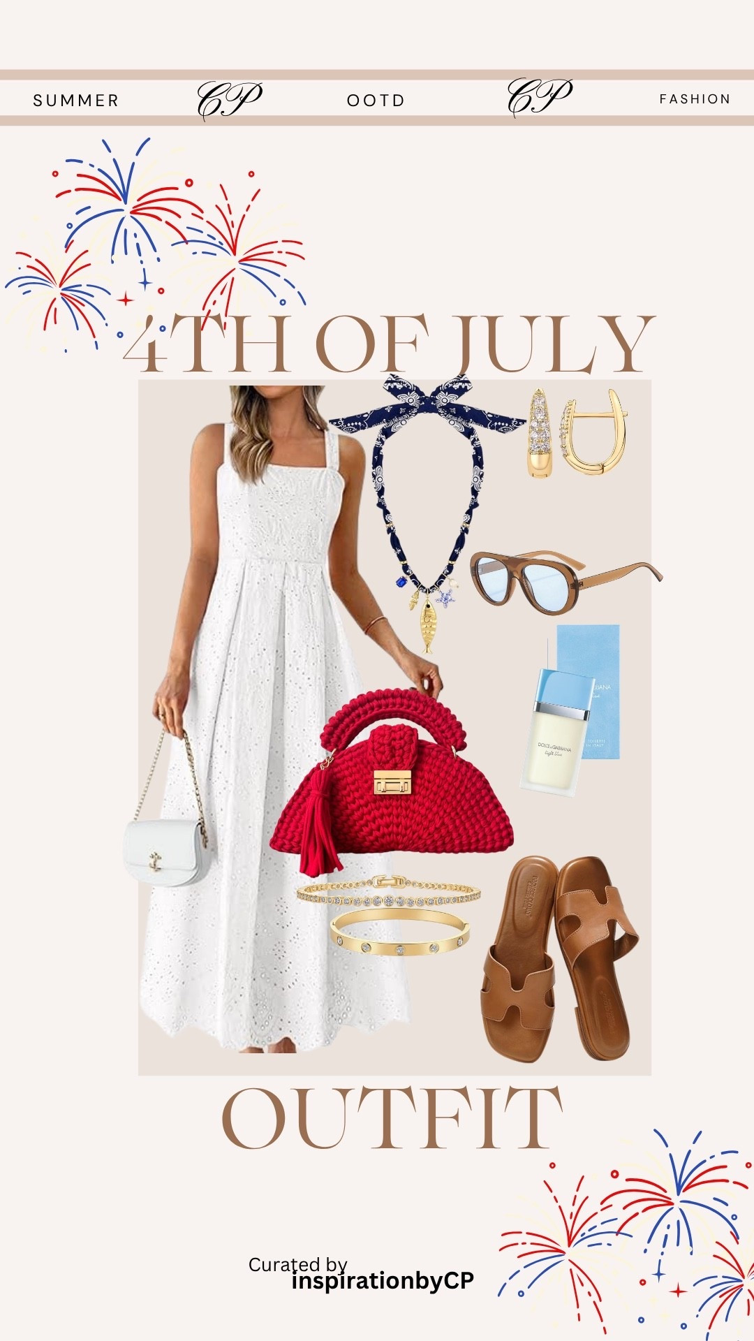 4th of July OOTD
#amazonfashion #4thofjuly #amazonfinds #redwhiteblue #whitedress #redhandbag #leathersandals #sunglasses

#LTKootd #LTKSeasonal #LTKU