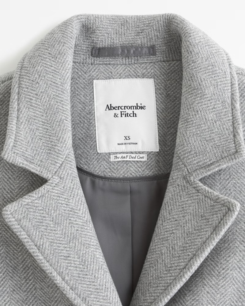 Wool-Blend Dad Coat | Abercrombie & Fitch (US)