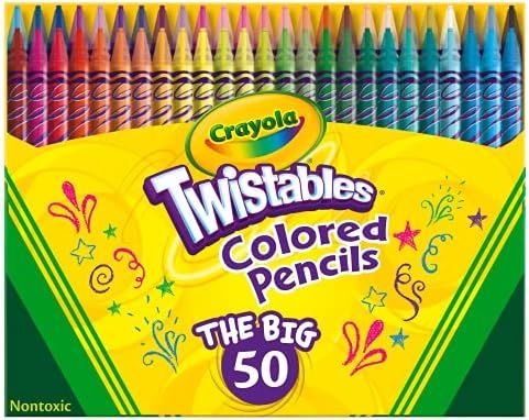 Crayola Twistable Colored Pencils 50ct, Multicoloured (68-7406) | Amazon (CA)