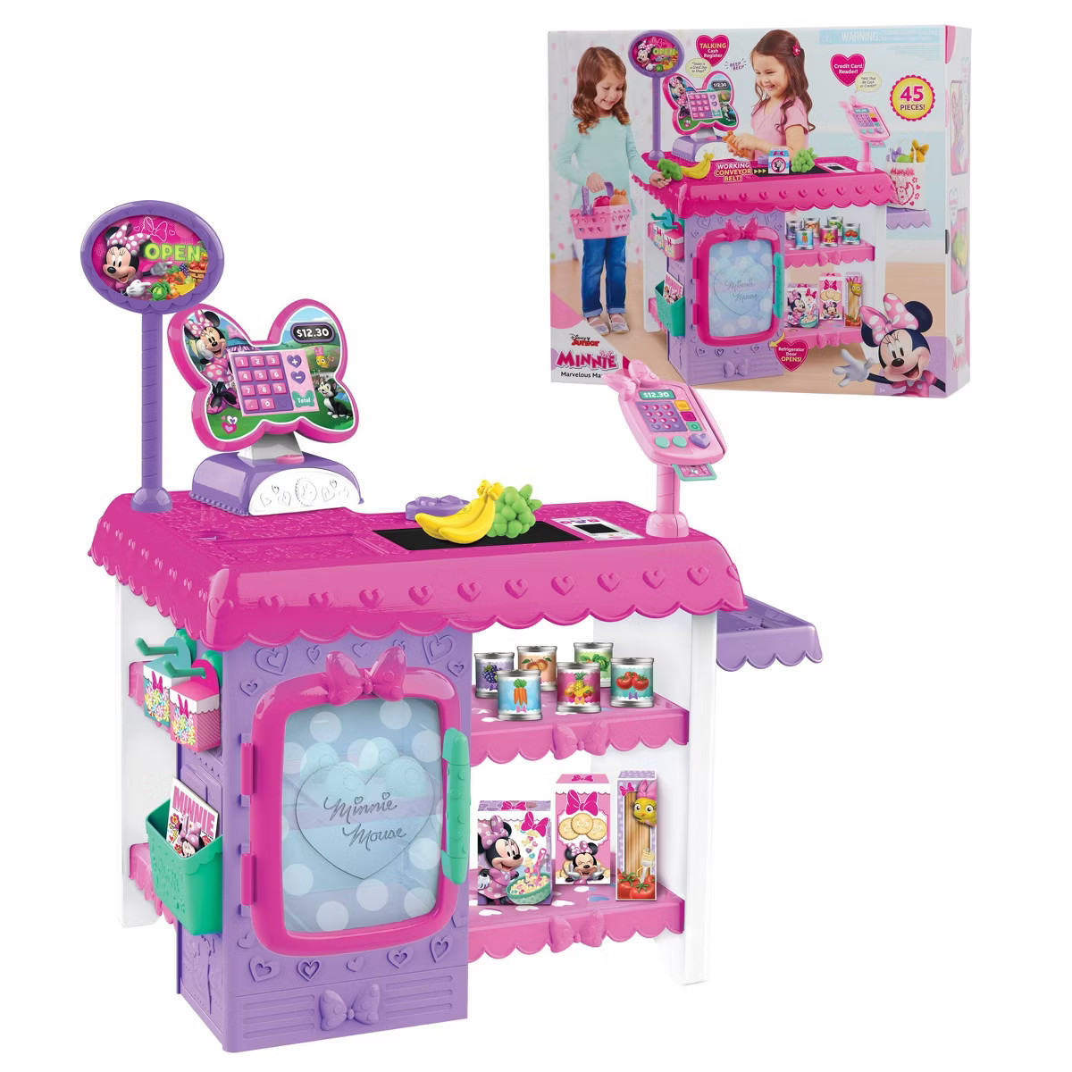 Minnie Mouse Marvelous Market: Disney Junior Play Food Kitchen Set with Pretend Shopping Accessor... | Target