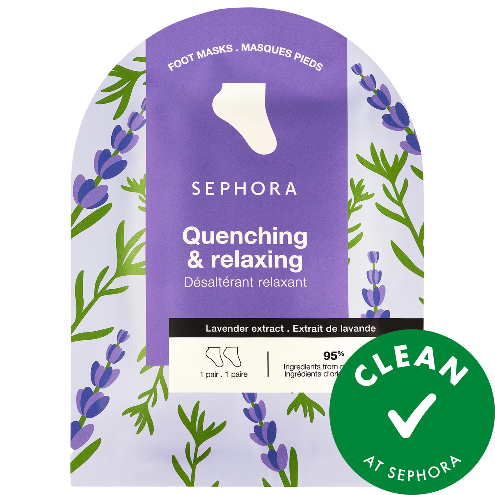SEPHORA COLLECTION Nourishing Foot Mask in Coconut + Lavender Lavender 1 pair | Sephora (US)